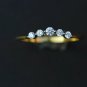 Diamond Stacking Ring 14k Solid Gold Dainty Wedding Ring Promise Gold Band Gift.
