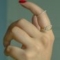 Diamond Half Eternity Band 14k Solid Gold Diamond Wedding Band Dainty Ring Band.