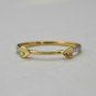 14k Solid Gold Heart Ring Band Natural Diamond Dainty Heart Ring Wedding Gift.