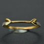 14k Solid Gold Heart Ring Band Natural Diamond Dainty Heart Ring Wedding Gift.