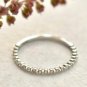 Eternity Diamond Band Single Prong 14k Solid Gold Wedding Ring Stackable Ring.