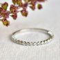 Eternity Diamond Band Single Prong 14k Solid Gold Wedding Ring Stackable Ring.