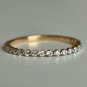 Eternity Diamond Band Single Prong 14k Solid Gold Wedding Ring Stackable Ring.