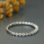 Eternity Diamond Band Single Prong 14k Solid Gold Wedding Ring Stackable Ring.