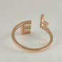 Diamond Couples Initial Ring 14k Gold Natural Diamond Alphabet Anniversary Ring.