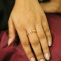 Crown Ring 14k Solid Gold Diamond Statement Ring 1Pc Crown Diamond Wedding Band.