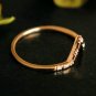 Natural Diamond Ring 14k Gold Bridal Wedding Chevron Ring Stacking Ring Band.