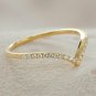 Chevron 14k Solid Gold Ring Diamond V Shaped Ring Stacking Diamond Ring Gift.