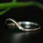 Curved Wedding Band 14k Solid Gold Simple Stacking Ring Bridal Wedding Band.