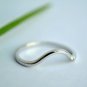Curved Wedding Band 14k Solid Gold Simple Stacking Ring Bridal Wedding Band.