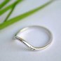 Curved Wedding Band 14k Solid Gold Simple Stacking Ring Bridal Wedding Band.