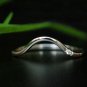 Curved Wedding Band 14k Solid Gold Simple Stacking Ring Bridal Wedding Band.
