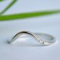 Curved Wedding Band 14k Solid Gold Simple Stacking Ring Bridal Wedding Band.