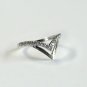 14k Solid Gold Double Chevron Wedding Ring Stackable Gold Bridal Wedding Ring.