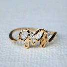 14k Solid Gold Personalized Name Diamond Ring Birthday Gift Personalized Jewelry