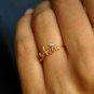14k Solid Gold Personalized Name Diamond Ring Birthday Gift Personalized Jewelry