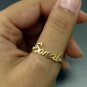 14k Solid Gold Personalized Name Diamond Ring Birthday Gift Personalized Jewelry