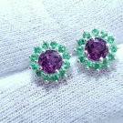 Purple Garnet Cluster Earring 925 Silver Earring Color Change Garnet Earrings Ns Purple Garnet Cluster Earring 925 Silver Earring Color Change Garnet Earrings Ns