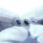 Purple Garnet Cluster Earring 925 Silver Earring Color Change Garnet Earrings Ns