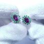 Purple Garnet Cluster Earring 925 Silver Earring Color Change Garnet Earrings Ns