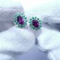 Purple Garnet Cluster Earring 925 Silver Earring Color Change Garnet Earrings Ns