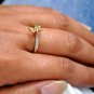 Dragonfly Ring Natural Diamond Damselfly Insect Jewelry 925 Sterling Silver Ring