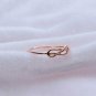 14K Gold Wedding Ring Plain Celtic Love Knot Promise Women Fine Band Ring Ns48.