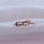 14K Gold Wedding Ring Plain Celtic Love Knot Promise Women Fine Band Ring Ns48.