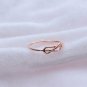 14K Gold Wedding Ring Plain Celtic Love Knot Promise Women Fine Band Ring Ns48.