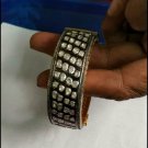 Pave Diamond Bangle 925 Silver Polki Diamond Victorian Bracelet Wedding Gift.