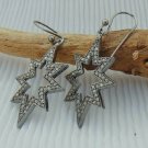 Natural Diamond Starburst Earring 925 Silver Pave Diamond Star Earring Gift. Natural Diamond Starburst Earring 925 Silver Pave Diamond Star Earring Gift.