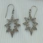 Natural Diamond Starburst Earring 925 Silver Pave Diamond Star Earring Gift.