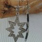 Natural Diamond Starburst Earring 925 Silver Pave Diamond Star Earring Gift.