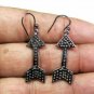 Pave Diamond Arrow Earring 925 Silver Diamond Birthday Minimalist Earring Gift.