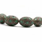 Emerald Gemstone Beads Diamond Spacers Beads 925 Silver Diamond Findings Beads.