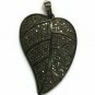 Pave Diamond Leaf Pendant 925 Silver Diamond Pendant Anniversary Gift.