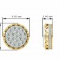 Two Tone Stud Earring Diamond Cluster Earrings 14k Solid Gold Stud Earring Pair.