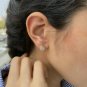 Two Tone Stud Earring Diamond Cluster Earrings 14k Solid Gold Stud Earring Pair.