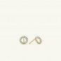 Diamond Mini Round Earring 14k Gold Studs Everyday Wear Ear Studs Body Jewelry.