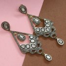 Pave Diamond Chandelier Earring 925 Silver Polki Diamond Wedding Earring Gift. Pave Diamond Chandelier Earring 925 Silver Polki Diamond Wedding Earring Gift.