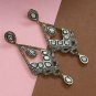 Pave Diamond Chandelier Earring 925 Silver Polki Diamond Wedding Earring Gift.
