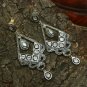 Pave Diamond Chandelier Earring 925 Silver Polki Diamond Wedding Earring Gift.