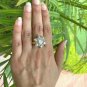 Rosecut Diamond Ring 925 Silver Polki Diamond Rings For Anniversary Gift.