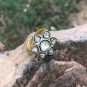 Rosecut Diamond Ring 925 Silver Polki Diamond Rings For Anniversary Gift.