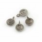 Round Single Bail Pendant Pave Diamond 925 Silver Diamond Jewelry Findings Charm