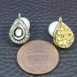 Pave Diamond Polki Pear Drop Charm Pendant 925 Silver Diamond Findings Jewelry.