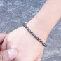 Black Spinel Sterling Silver Bracelet...Black Spinel Beaded Bracelet #Ns5623