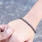 Black Spinel Sterling Silver Bracelet...Black Spinel Beaded Bracelet #Ns5623