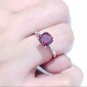 Purple Garnet Ring For Engagement 925 Silver Garnet Ring Christmas Gift.