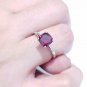 Purple Garnet Ring For Engagement 925 Silver Garnet Ring Christmas Gift.